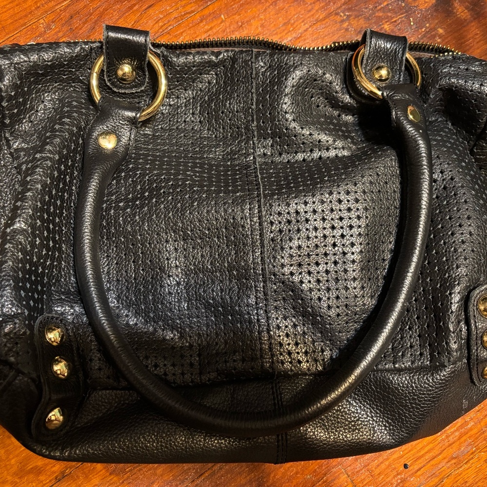 Linea Pelle Black Leather Purse